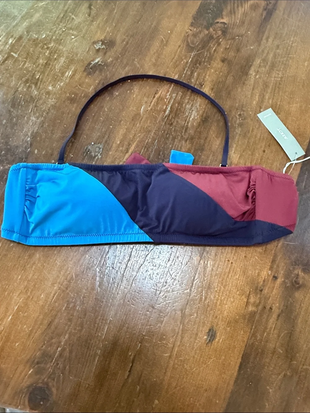 J. Crew Jersey Lomellina Colorblock Bandeau Bikini. Brand new with tags